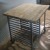 Stół z drewnianym blatem ze stali nierdzewnej #8
